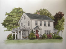 Load image into Gallery viewer, Watercolour Home Portrait