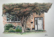 Load image into Gallery viewer, Watercolour Home Portrait